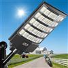 BlueYu Lampione Solare LED Esterno 8000W Ultra Luminoso, Faretto Stradale IP66 Impermeabile con Sensore di Movimento e Telecomando, 6500K Lampioni Solari da Giardino Esterno per Strade, Cortili