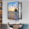 PAKMEZ Copri Cassaforte a Muro Copertura Decorativa, Contatore Flip, Nascondi Copertura Scatola Interruttori, per Appendere, Camera da Letto, Soggiorno, Bagno(Black 5,40 * 60cm/15 * 23in)