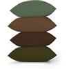 ggaimwf Tinta unita Copricuscino in Effetto Lino per divano Marrone Verde Cuscino per letto Classico Colore vintage Fatto a mano Piazza Federe per cuscini con cerniera invisibile 45x45 cm Set da 4