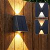 Ninonly Applique da Parete Solare, Luci Solari Esterno Bianco Caldo e Freddo, IP65 Impermeabile Lampada Solare per Portico Garage Recinzione Terrazza Giardino