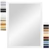 PrimeLuxe Specchio da parete 35 x 40 cm (dimensioni esterne) in bianco opaco | Colore e dimensioni selezionabili | Specchio a figura intera | Specchio per bagno e corridoio | con cornice in legno |