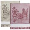 hobbymio.it Set di 2 Strofinacci da Cucina da Ricamare a Punto Croce, 2 Canovacci in Jacquard con Tela Aida, Coppia di strofinacci Puro Cotone, Made in Italy (04 ERBE B-T)