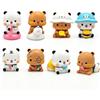 Meenewching 8 Pezzi Figure di Bubu Dudu, Deliziosa Decorazione Bubu Dudu, Simpatiche Minifigure, Decorazioni per Auto, Cruscotto, Panda Orso, Kawaii, Regali per Coppie, Bambini, Ragazze, Ragazzi, Ufficio, Desktop