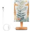 Sevdomey Lampada da comodino a forma di giraffa con porta USB, nessuna lampadina necessaria, luce LED calda per camera da letto, soggiorno, ufficio, lampada da comodino per lettura, studio,