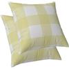 ggaimwf Fodere per cuscino a quadretti pastello Giallo Tartan Cuscini per sedie scozzesi Agriturismo Fodere per cuscini Cuscini per letto Divano Soggiorno All'aperto Giardino 50x50cm Set di 2