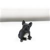 youkejia Mini Bulldog francese in resina per ufficio, casa, auto, cruscotto, decorazione artigianale per amanti degli animali, idea regalo (nero)