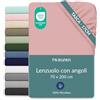 Twinzen Lenzuolo con Angoli Microfibra 70x200 Rosa Angoli 20 cm | Morbido al tatto · Traspirante · Asciugatura rapida · Facile da mantenere · Lavabile a 40 °C · Certificato OEKO-TEX
