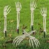 AOFOX Halloween realistico scheletro pala zombie fantasma braccio palo in plastica separata scheletro mani Yard segno per Halloween oggetti di scena (3 coppie)