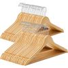 SONGMICS Grucce Appendiabiti in Legno Set di 40, Gancio Girevole a 360°