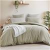 Aisbo Bettbezug 200x200 Wendebettbezug mit 2 Kopfkissenbezügen 65x65 cm (Taupe/Beige)