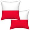 ggaimwf Bandiera polacca Federe per divani Velluto Federa Bandiera della Polonia Patriottico Bandiera nazionale Copricuscini Casa Federa decorativa Sedia Camera da letto Soggiorno 50x50cm Set di 2