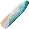 siebe Copriasse da Stiro 110X35 Onde Bianche Verdi Copri Asse Da Stiro Resistente Al Calore Fino A 210℃,Adatto Alla Stiratura A Vapore - Imbottitura Extra Spessa + Elastico E Tenditori