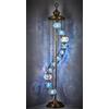 DEMMEX Lampada da Terra Mosaico Turco Marocchino a 11 Sfere, Alta 210 cm, Stile Tiffany Boho Decorativa con Sfere Colorate, Fatta a Mano in Turchia