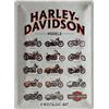 Nostalgic-Art Targa Vintage Harley-Davidson - Model Chart - Idea Regalo per Amanti di Moto, in Metallo, Design Retro per Decorazione, 30 x 40 cm