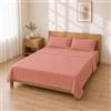 Homebliss Completo Letto Microfibra 180x200+30 / 260x280 + 50x80 2PCS, Rosa | Microfibra spazzolata 90 g/m², morbida e traspirante; lenzuolo sotto con angoli da 30 cm che resta teso tutta la notte