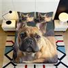 TJQHVMCX Lenzuolo con Angoli 3D Stampato Bulldog Francese in Microfibra Antiscivolo Tasche Profonde Set Letto Bulldog Francese Mattress Fitted Cover Lavabile 200x220x25cm 180x200x25cm