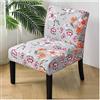 FAIRUO Copripoltrona Senza Braccioli, Fodera per Sedia Senza Braccioli Accent Poltroncina Coprisedia Stampato Elasticizzati (Color : #40, Size : 2 Pezzi)