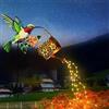 YZYOE Solar alimentato uccello acqua bollitore luce, giardino decorativo ferro arte carino uccello acqua bollitore lampada calda, Il tramonto wireless all'alba luce LED impermeabile.