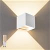 Partenopea Applique da Parete Esterno LED G9 Cubo IP65 Impermeabile Doppio Fascio di Luce Lampadina Sostituibile Design Moderno per Interno ed Esterno (1, Bianco luce bianca naturale 4000K)