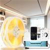 Lumtide 24V 20M Striscia LED COB Regolabile 3000K Bianco Caldo, Compatibile con Alexa, 10W/M 336 LED/M CRI 93+ 1000LM/M con Alimentatore, per Decorazione d'Interni, Camera da Letto, Cucina, Ufficio, Commercio