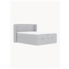 Maison de Rêve Letto boxspring fatto a mano con contenitore Passion, H3 - Grigio, Nero