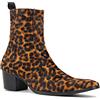 OSSTONE Stivaletto da Uomo Chukka crine di Cavallo Stivaletti firmati Scarpe Casual Tacco Chelsea Stivali Stampe di Leopardo OS-JY012-IT-R