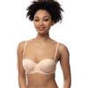 Dorina Reggiseno Donna Michelle Bandeau - Leggermente Imbottito, con Ferretto, Coppe Preformate, Spalline Multivia Regolabili, Spalline Trasparenti Incluse, Beige