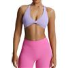 Aoxjox Sienna Low Impact Bra Reggiseno Sportivo, Opaco, Viola Erica, S Donna