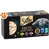 Sheba Cat SHE Filets con Pollo e Tonno, Pesce Bianco Pollame e Salmone - Confezione Da 6×60 Gr