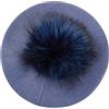Brillabenny Basco Berretto Donna Lana Cashmere PON PON Pelliccia Vera Cappello Cuffia Donna Hat cap Luxury