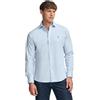 Polo Club Camicia Slim in Popeline Uomo con Logo Ricamato 100% Cotone, Sky Blue -L