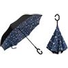 Braty Decorations Ombrello con manico a forma di C, fiori, L