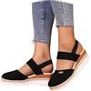 Generic Sandali da donna con tacco alto, casual, punta chiusa, zeppa, espadrillas eleganti, Nero , 37 EU