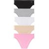 Victoria's Secret PINK Donna Cotone Cheeky Underwear, Mutandine per le donne (XS-XL), Pacchetto base rosa, Grande