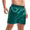 Amy Coulee Boxer da notte da uomo in raso, verde, XL