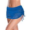 SHEKINI Baderock da donna in pizzo con slip interno, scava, a vita alta, da spiaggia, per la pancia, trasparente, per il nuoto, blu oceano, L