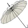 ThreeH Vintage Pagoda Ombrello Nuziale Festa Sole Pioggia UV Protettivo Ombrello Parasole Manico Lungo in Pelle per Donne Ragazze,Bianco