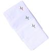 Hell Blues Fazzoletto da uomo con monogramma ricamato con iniziali, confezione da 3 pezzi, 100% cotone, misura king size, colore bianco, idea regalo, M1., 9.5 x 9.5 inch