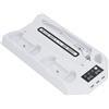 OVAQUIXI Supporto di Raffreddamento Sottile per con Ventola UHD, Dock di Ricarica per Doppio Controller per , Elegante Accessorio da Gioco (WHITE)