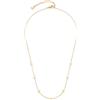 JEWELS BY LEONARDO Collana Ciao Janna - Collana con ancora a specchio in acciaio inox dorato - ornamenti stilizzati a trifoglio - 42-47 cm di lunghezza - Gioielli regalo per donne - 023940