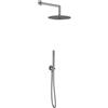 OTTONE MELODA Kit doccia Stilo Nickel Spazzolato con limitatore di portata (max 6 L/min a 3 bar) per il risparmio idrico