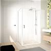 Leroy Merlin Box doccia con ingresso frontale scorrevole L 100 x H 195 cm, in vetro trasparente SP. 5 mm, profilo bianco cromato Ocean