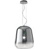 LUCE AMBIENTE DESIGN Lampadario Glamour Smoke nero paralume fumo E27 Ø34cm LUCE AMBIENTE DESIGN
