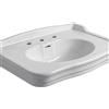 OLYMPIA CERAMICA Lavabo consolle Impero rettangolare in ceramica bianco 3 fori 100 cm