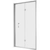 NOVELLINI Porta doccia soffietto L 96-102 cm x H 200 cm in vetro trasparente SP. 6 mm, profilo silver, serie Era