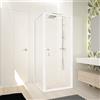 Leroy Merlin Box doccia con ingresso frontale saloon L 80 x H 195 cm, in vetro trasparente SP. 5 mm, profilo bianco cromato Ocean