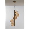 LUCE AMBIENTE DESIGN Lampadario Glamour HONEY ottone paralume oro 5x G9 LUCE AMBIENTE DESIGN