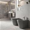 IDRO BRIC Bidet filomuro Brenta Idrobric L 37,5 x H 40 x P 54 cm grigio opaco fissaggi inclusi