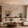 LA MIA LUCE Lampadario Livorno dorato paralume fumo 6x E27 LA MIA LUCE