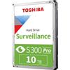 Toshiba S300 Pro 10TB Hard Disk Interno 3.5" SATA Videosorveglianza MD10ADA10TV